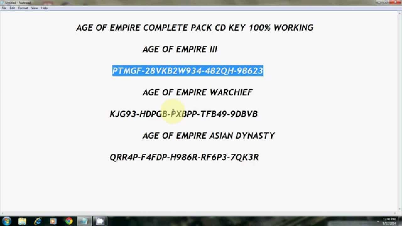 Age Of Empires 3 Product Key Generator Download